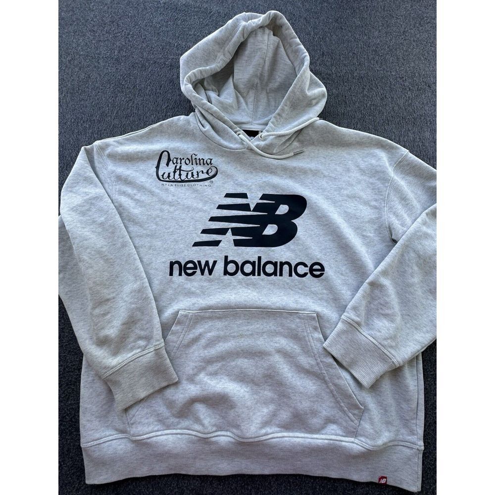 New Balance‎ Hoodie Womens Large Gray Heathered Carolina Culture Logo Pullover